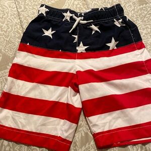 Place sport brand size 7/8 boys swimsuit like new red white and blue